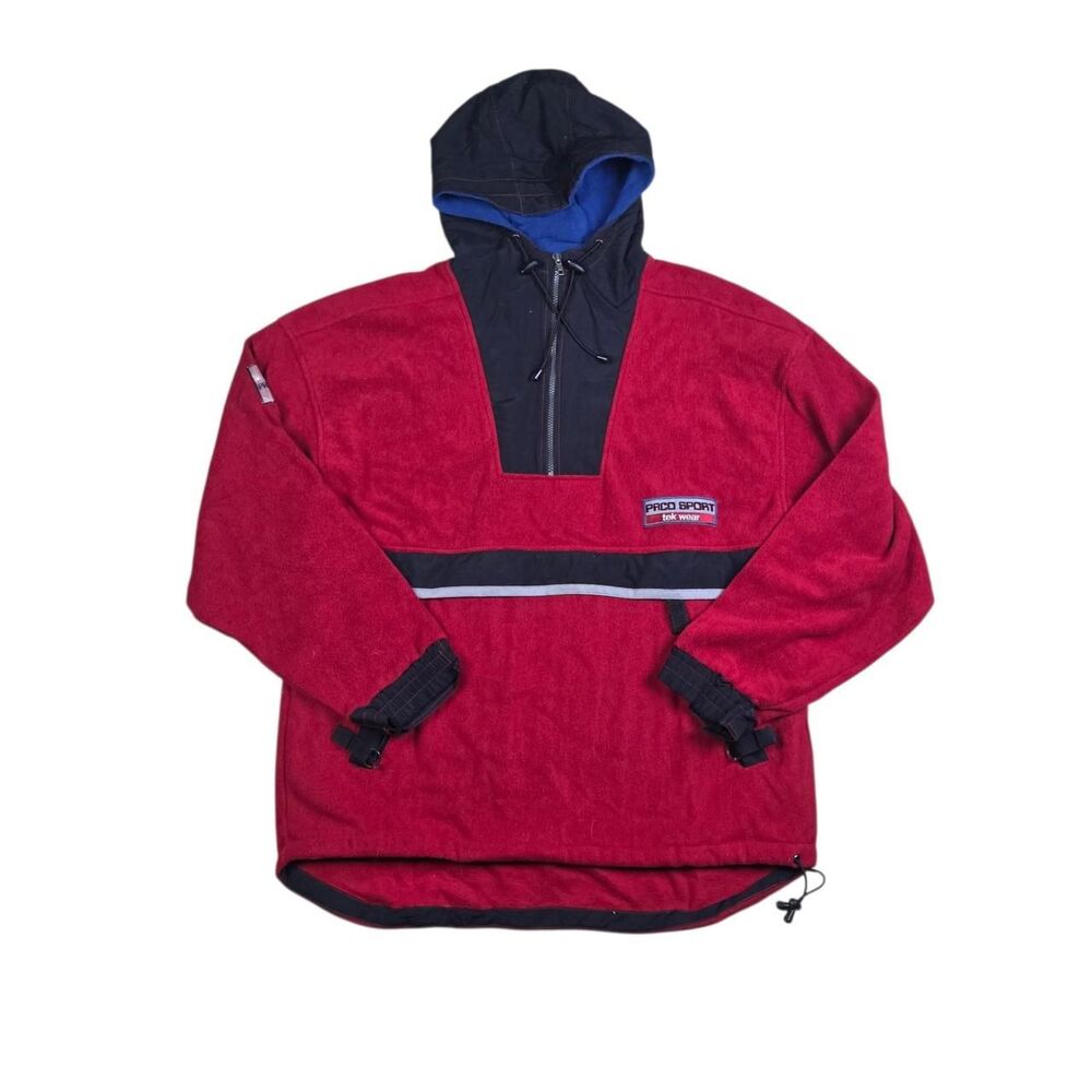 Paco-sport Men's Red and Burgundy Jacket